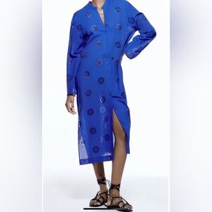 Zara Eyelet Embroidered Tunic Dress Perfect for summer